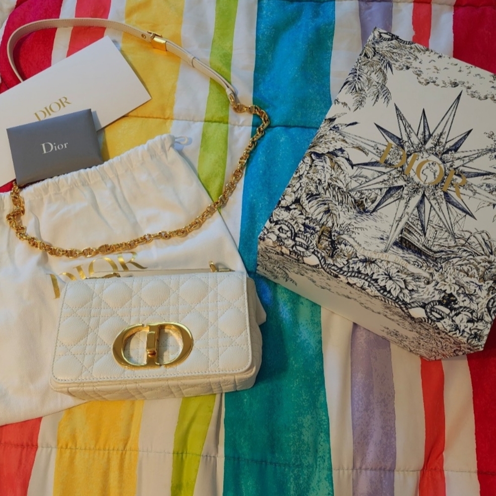 Christian Dior Small Soft Dior Caro Bag
Latte Macrocannage Lambskin